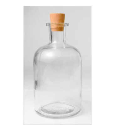 Glass bottle with rubber stopper 250 ml